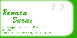 renata durai business card